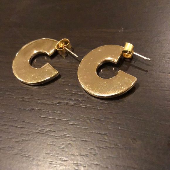 Madewell Jewelry - Madewell flat gold hoops